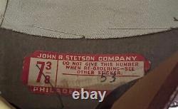 Vtg 1940s/1950s STETSON Cowboy Hat 7 3/8 Western KETTLE CURL Tom Mix GUS 40s 50s