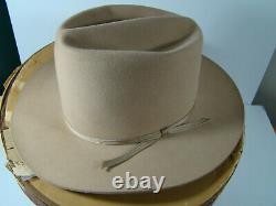Vtg 1950s John B. Stetson Cowboy Hat 3X Beaver & Hat Box