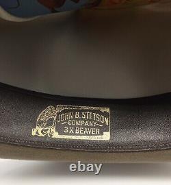 Vtg 1981 STETSON 3X Beaver Winchester Limited Ed XXX Cowboy Hat 7 1/4 Never Worn