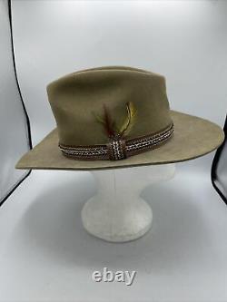 Vtg 1981 STETSON 3X Beaver Winchester Limited Ed XXX Cowboy Hat 7 1/8 Good
