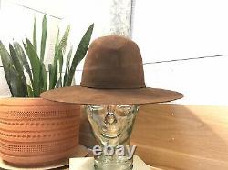 Vtg 3XXX Beaver Stetson Sun Faded Black Tombstone Western Cowboy Hat Sz 7 1/8