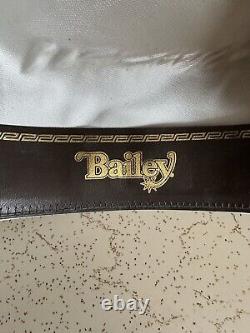 Vtg 90s BAILEY PRO 5x BEAVER 7 3/8 Taupe Hat with BOX Western Cowboy Ranch Rodeo