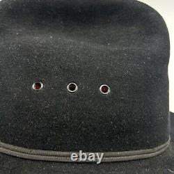 Vtg American Hat Company Co Cowboy Hat Sz 7 1/8 Beaver Felt 3 3/4 Brim Read