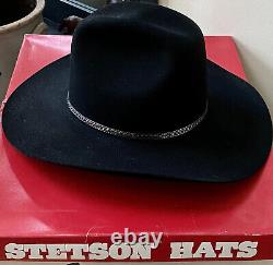Vtg John B Stetson 4x Beaver S Palo Duro Cowboy Hat F2063 4-Inch Brim Sz 7 1/4