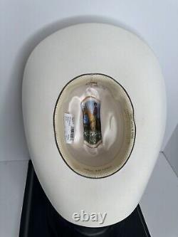 Vtg Larry Mahan's 10X ORO Blanco Western Hat Size 6 7/8 White Beaver Felt withCase