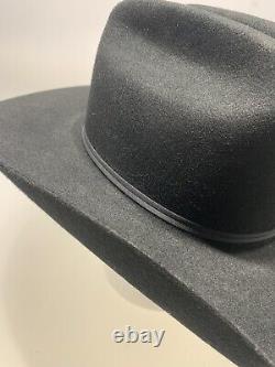 Vtg MHT Western Cowboy Hat 3X XXX BEAVER Felt USA Cowboy Mesquite Black 7 1/2 60