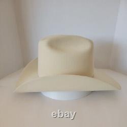 Vtg RESISTOL Cowboy Hat LAS VEGAS 10X BEAVER 028 IVORY 7 1/2 o 60