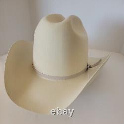Vtg RESISTOL Cowboy Hat LAS VEGAS 10X BEAVER 028 IVORY 7 1/2 o 60