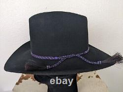 Vtg Resistol Cowboy Hat Oregon Self-Conforming 4XXXX Beaver 7-L Long Oval