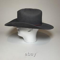 Vtg Resistol Self Conforming 4X Beaver George Strait Cowboy Hat Size 7 1/4 Gray