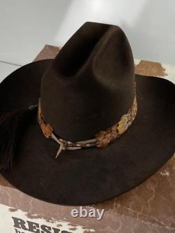 Vtg Resistol Self Conforming XXX Beaver Gunsmoke Cowboy Hat Canyon Brown 7 3/8