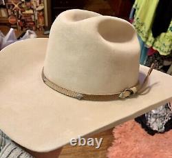 Vtg Stetson 4X Beaver Rancher Silver Belly Cowboy Hat 7 Worn By Cowtown Cowboy