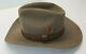 Vtg Stetson 4x (xxxx) Brown Beaver Cowboy Western Hat With Feather Band 6 7/8 Euc