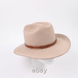 Vtg Stetson 6X 100% Pure Fur Felt Open Road Silverbelly Cowboy Hat Size 6 7/8
