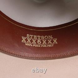 Vtg Stetson 6X 100% Pure Fur Felt Open Road Silverbelly Cowboy Hat Size 6 7/8