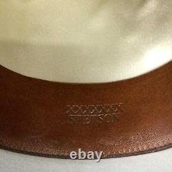 Vtg Stetson 7X Beaver Rancher Cowboy Western Hat Size 7 Silverbelly w Box