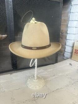 Vtg Stetson Cowboy Hat 5X Beaver 56 7 1985 James Dean Foundation