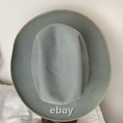 Vtg Stetson Felt Cowboy Hat Open Road Silver Belly 3x Beaver 7-1/8,1950s Fedora