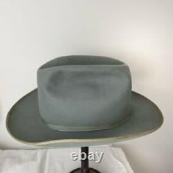 Vtg Stetson Felt Cowboy Hat Open Road Silver Belly 3x Beaver 7-1/8,1950s Fedora