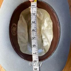 Vtg Stetson Felt Cowboy Hat Open Road Silver Belly 3x Beaver 7-1/8,1950s Fedora