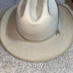 Vtg Stetson Silverbelly 7 3/8 Open Road Four XXX X Fedora Cowboy Hat