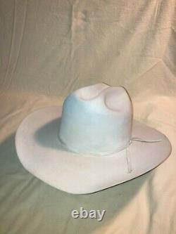 White Resistol 15X Beaver Diamond Horseshoe 7 3/4 western Cowboy Hat, Exc